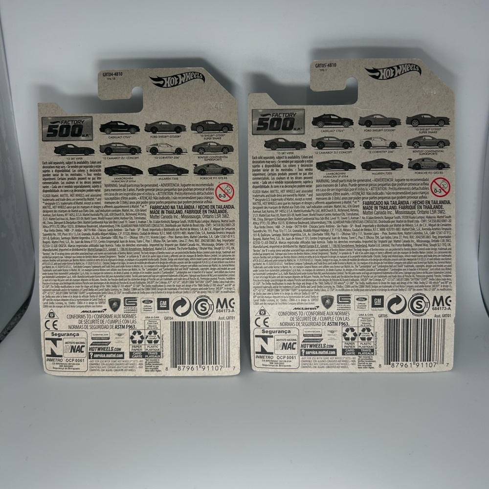 Hot Wheels Factory 500 HP Lot Of 2x - 2010 Shelby GT500 Super Snake & Camaro NEW - Picture 4 of 4